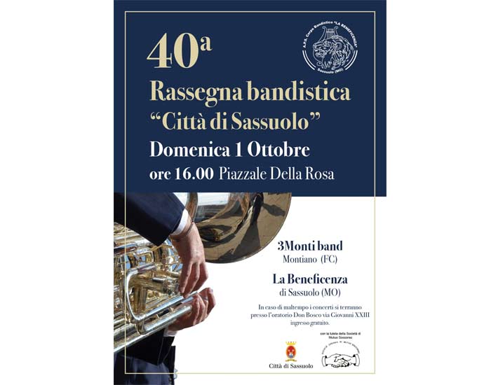 Domenica la 40a Rassegna bandistica Città di Sassuolo