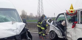 Scontro tra furgoni in Autostrada nel reggiano: un ferito grave